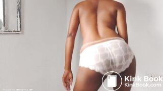 African Ebony large ... shit in lace panties