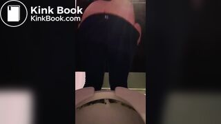 Girl pooping in public bathroom - video 3