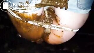 Scat slut in the woods..