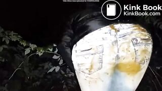 Scat slut in the woods..