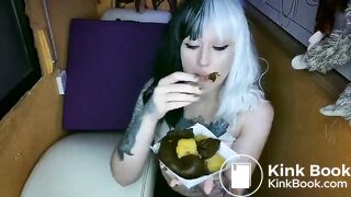 Eating scat..