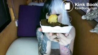 Eating scat..