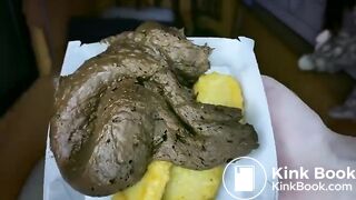 Eating scat..