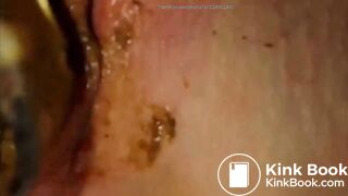 Pussy full of shit and open dirty ass.