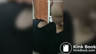 Pooping in a cup super hot