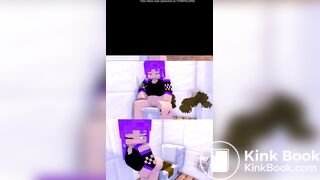 minecraft girl overflows toilet