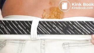 Huge Green Double Jeans Poop