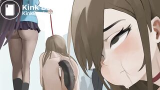 girl used to clean and consume gases