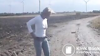 Outdoor poo in the sand..