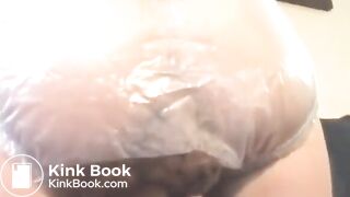 Plastic panties messing..