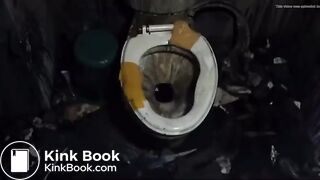 Young Asian teen has diarrhea scene