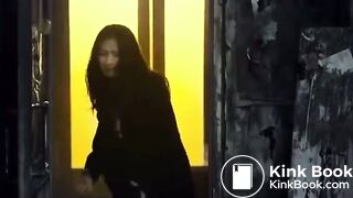 Young Asian teen has diarrhea scene