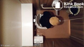 Girl takes a long-time poop