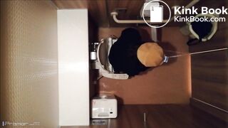 Girl takes a long-time poop