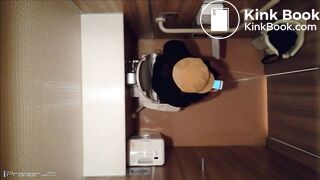Girl takes a long-time poop