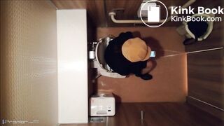 Girl takes a long-time poop