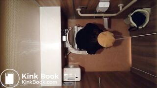 Girl takes a long-time poop