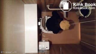 Girl takes a long-time poop