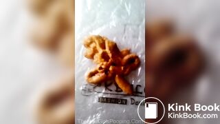 Girl gets naked and poops!