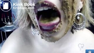 Nasty latina mom eats her shit