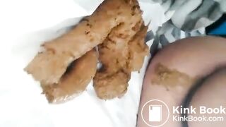 Huge poo in a car..