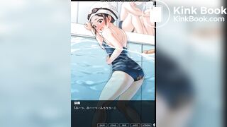 Girl pooping in pool