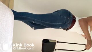 Girl Poops Jeans in Bathroom