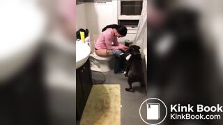 girl poop with no toiletpaper