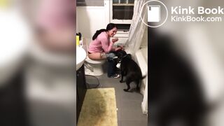 girl poop with no toiletpaper