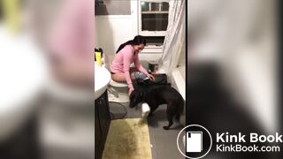 girl poop with no toiletpaper