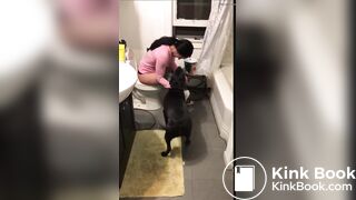 girl poop with no toiletpaper