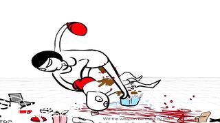 Girl beats up and craps on guy for 2 minutes