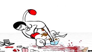 Girl beats up and craps on guy for 2 minutes