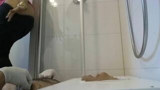 Shit swallow hole in the ladies room