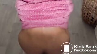 Pattie Latina takes a runny poop at home