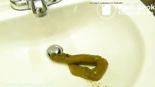 girl with fine ass shits in the sink