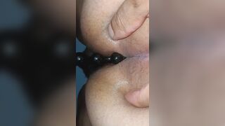 raw fuck my dirty pussybbw with shitty anal beads
