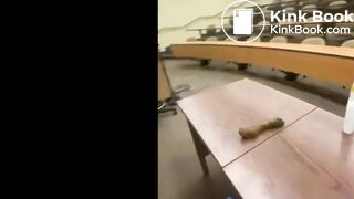 Plump Booty Girl Takes A Long Shit Inside Of Classroom