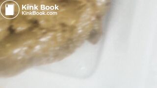 girl take double poop