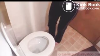 She couldn't pull her panties down in time.