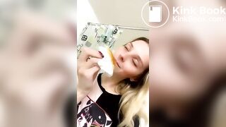 Smelling poopy toilet paper..