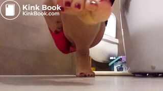 Poop into red panties