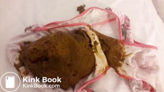 Poop in floral panties