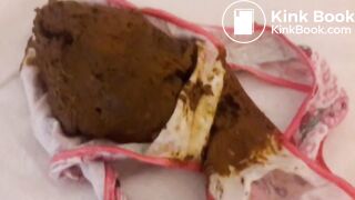 Poop in floral panties