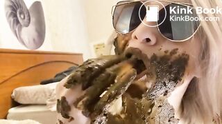 Eating and smearing a lot of scat..