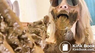 Eating and smearing a lot of scat..
