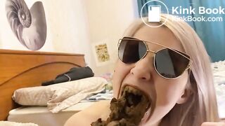 Eating and smearing a lot of scat..