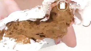 Classic poo in her undies..