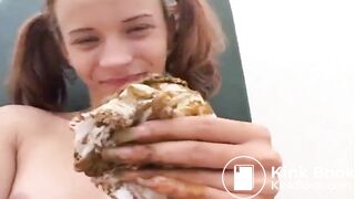 Classic poo in her undies..