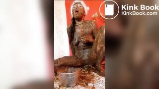 Christmas girl shitting and vomitting